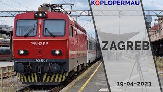 Treinen op station Zagreb  19 april 2023  Interrail 2023 [upl. by Droflim603]