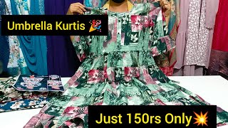 💥 Umbrella Kurtis 🎉 Just 150rs Only 🔥 dont miss it yas collections 🔥🔥 [upl. by Laflam409]