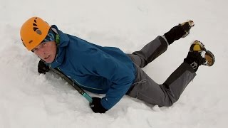 Winter skills 25 how to ice axe arrest in the snow [upl. by Anerbas]