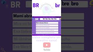 Letra BR  bra bre bri bro bru  Oraciones con BR todosleen shorts [upl. by Rekrap777]