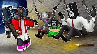 JJ is HOLDING the FAMILY HOSTAGE How do you save MIKEY TV MAN in Minecraft  Maizen [upl. by Assiral]