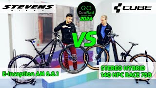 CUBE Stereo Hybrid 140 HPC Race 750 vs STEVENS Einception AM 661 [upl. by Ennaylil]