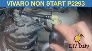 Vauxhall Vivaro  Renault trafic non start fault P2293 [upl. by Einegue]