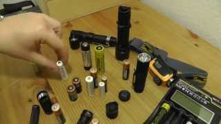 Akkus amp Batterien  AAA  AA  CR123  18650  EDC LED Taschenlampen Flashlight [upl. by Enined]