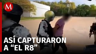 Revelan imágenes de la captura del R8 jefe de seguridad de Aureliano Guzmán Loera El Guano [upl. by Kursh]