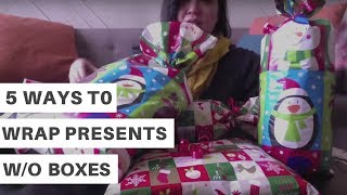 How To Wrap A Present Without A Box 5 Ways [upl. by Noeruat]