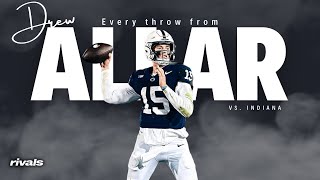 Every throw from Drew Allar versus Indiana  PennState Nittany Lions Football [upl. by Dahs]