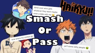 Haikyuu Texts “Haikyuu Characters Play Smash or Pass” Ft Gray Fullbuster [upl. by Ikkaj764]