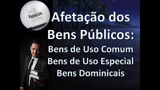 Classificação e afetação dos Bens Públicos bens de uso comum uso especial e bens dominicais [upl. by Naejamron234]