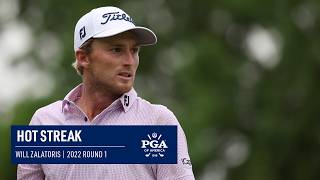 Will Zalatoris Runs HOT with five birdies in seven holes  2022 PGA Championship [upl. by Iknarf23]