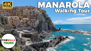 Cinque Terre Italy Walking Tour  Manarola 4K with Captions by Prowalk Tours [upl. by Htims]