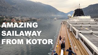 Viking Mediterranean Cruise Viking Venus Sailing Away from Kotor Time Lapse [upl. by Ventre]