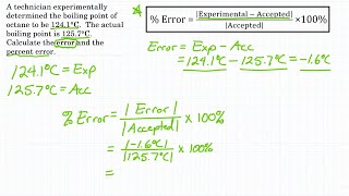 How To Calculate Percent Error  Practice 3 [upl. by Aseiram]