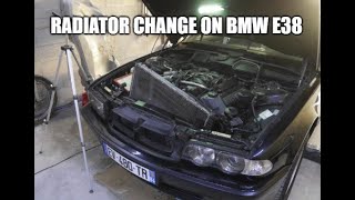 DIY  Change the radiator on the BMW E38 [upl. by Narad]