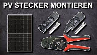 MC4 Solarstecker RICHTIG anschließen  PV Kupplung 46 mm² crimpen [upl. by Aisa]