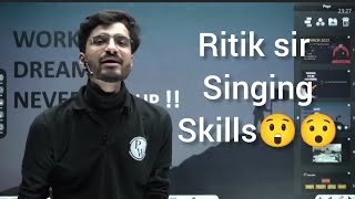 Ritik sir singing in live class ❤️✨RITIK SIR song boards pw class10 physicswallah topper [upl. by Annaihs]