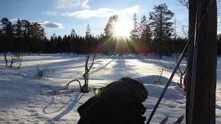 Kurze Tour querfeldein mit Langlaufski [upl. by Grissel]