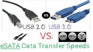 USB 20 VS USB 30 VS eSata Data Transfer Speeds  USB 31 amp eSata Combo [upl. by Hanid]