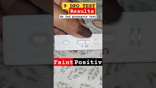 Pregnancy test at 9 DPO days post ovulation pregnantpregnancybaby [upl. by Fabrice]