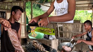 Luto sa CAMPO😋 Grilled Kinilaw at Sinabaw  Tataba ka talaga pag ganito Ulam CATCH AND COOK [upl. by Orhtej]