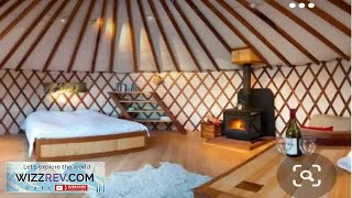 Outdoor Camping Yurts 8m Double Insulation Luxury Mongolian Yurt Tent for Outdoor Review [upl. by Eyahs815]