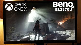 Xbox one X running on a 4K HDR Monitor BenQ EL2870U [upl. by Eruza816]