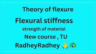 Flexural stiffnessTheory of flexureSOMnepaliengineers [upl. by Marylin]