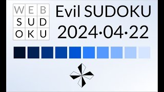 Sudoku Evil Apr 22 2024 [upl. by Bonneau]