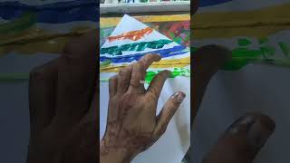 DIY thread painting creative acrylic painting viralvedio [upl. by Lenuahs]