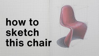 How to sketch the iconic Verner Panton chair [upl. by Chandos]