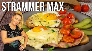 Strammer Max Rezept mit Brot Eier und Schinken mach diese leckere Hausmannskost [upl. by Ahsotan]