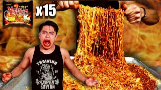 RETO DE LOS NOODLES MÁS PICANTES DEL MUNDO 15 EXTREME SPICY NOODLES CHALLENGE 🔥🍜 [upl. by Eicnan]