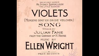 J W Myers quotVioletsquot early 1903 Columbia disc music by Ellen Wright words by Julian Fane art song [upl. by Graner55]