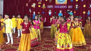 3rd Class Dance performance on Childrens day at Cyberage Pupils school Medchal [upl. by Enaej]