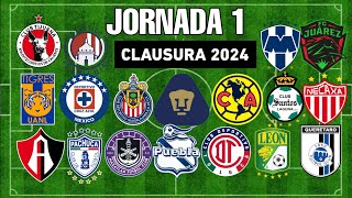 ✅️JORNADA 1 LIGA MX 2024 🇲🇽🇲🇽 [upl. by Jaunita]