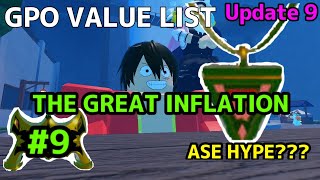 NEW GPO VALUE LIST UPDATE 9 9  THE GREAT INFLATION  THE HYPE OF THE ALL SEEING EYE [upl. by Enttirb]