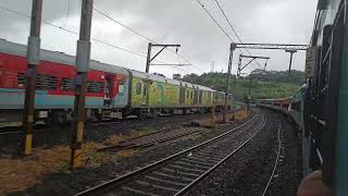 17613 Panvel Nanded express at Bhor ghat [upl. by Nylssej]