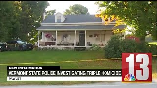 Vermont state police investigate triple homicide [upl. by Bittner]