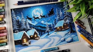 Christmas Drawing Easy Step by Step  Santa Claus Drawing Easy Step by Step christmas xmas [upl. by Aneekal]