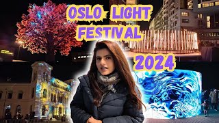 Oslo Light Festival 2024 Vlog  Aker Brygge  Life in Norway [upl. by Auria]