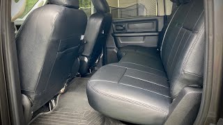 Clazzio Custom Leather Seat Cover Install amp Review on a 2016 Ram 2500 Crew Cab Tradesman [upl. by Eidas]