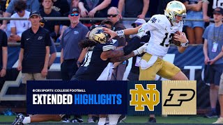 No 18 Notre Dame at Purdue Extended Highlights  Big Ten on CBS [upl. by Sateia]