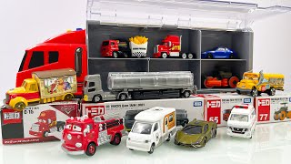 12 Types Tomica Cars ☆ Tomica opening and put in big convoy [upl. by Misaq341]