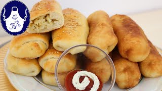 Russische Pirogge mit Weißkohlfüllung im Backofen und frittiert neues Rezept [upl. by Leimaj874]