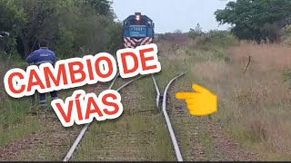 CAMBIO DE VÍAS así funcionan LÍNEA URQUIZA Trenes Argentinos Cargas Urquiza Cargas [upl. by Frodina]