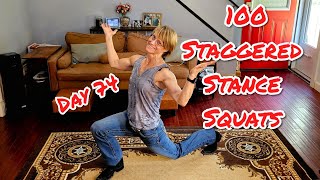 Squat Challenge Day 74 Crush It with Staggered Stance Squats [upl. by Eiznikcm393]