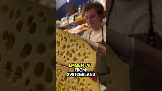 How emmental cheese is cut with thread shorts [upl. by Sotsirhc]