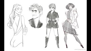 Time Lapse Character sketches in ArtStudio Pro [upl. by Llertnac473]