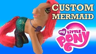 Custom Mermaid MLP The Little Mermaid  Ariel Vintage My Little Pony [upl. by Aksel416]