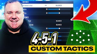 EAFC 24  THE BEST 451 CUSTOM TACTICS  PLAYER INSTRUCTIONS [upl. by Nailliw]